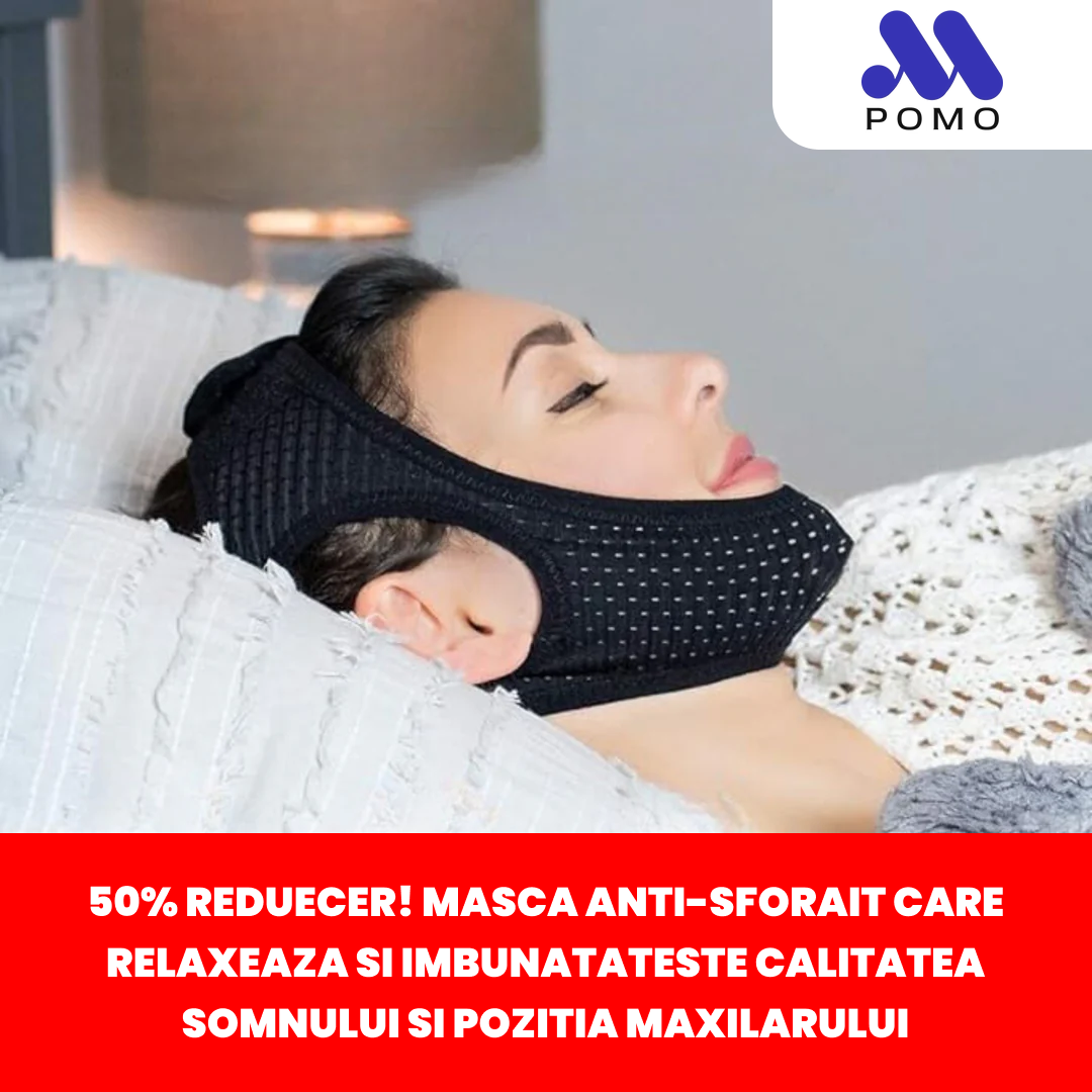 ⚠️💤👉 Masca ANTI-SFORAIT POMO® pentru un somn linistitor 😴🥰💥